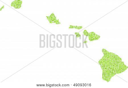 Map of Hawaii - USA -