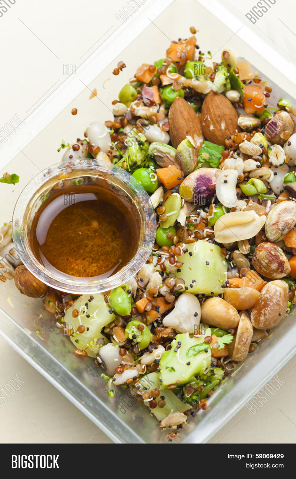 Legume Salad Almonds Image & Photo (Free Trial) Bigstock