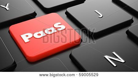 PAAS Concept on Red Keyboard Button.