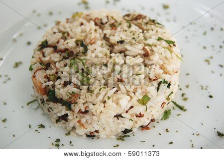 herb fried rice, Thai fusion dish