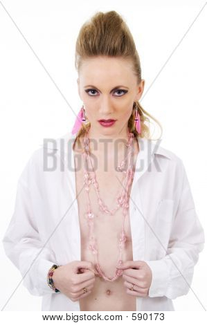Model On White Background