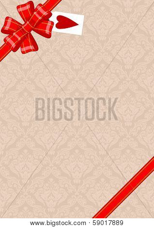 Vintage Background With Ribbon