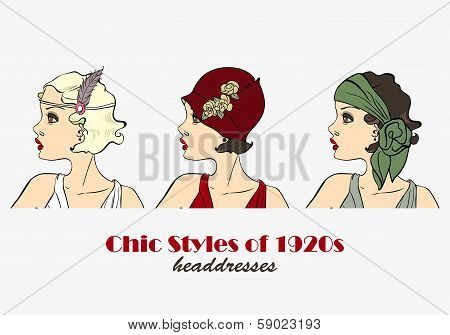 Chic Styles of Headdresses of 1920s