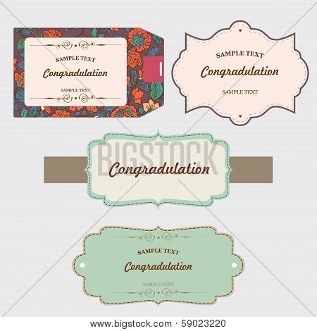 Set Vector Vintage Labels