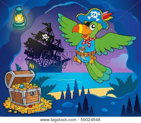 Pirate cove topic image 1 - eps10 vector illustration.
