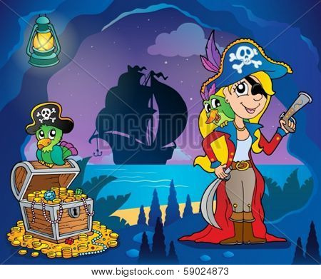 Pirate cove theme image 9 - eps10 vector illustration.
