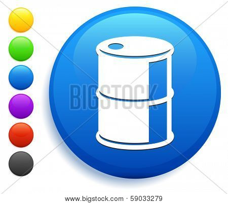 Oilcan Icon on Round Button Collection