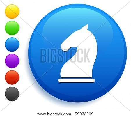 Knight Icon on Round Button Collection