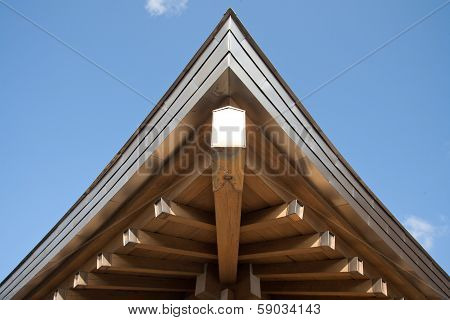 Detail Of The Very Complex Japanese Temple Roof