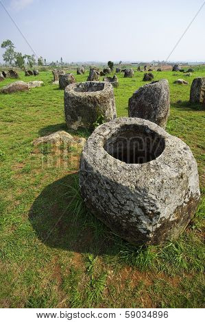 Field Of Jars In Phonsavan, Laos