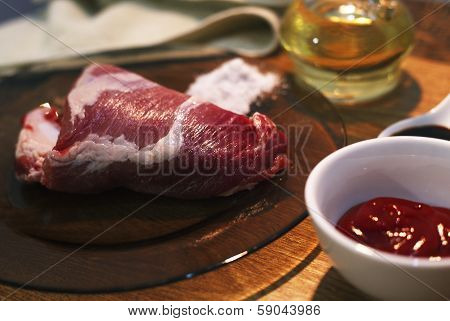 Raw beef barbecue