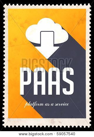 PAAS Concept on Yellow Color in Flat Design.