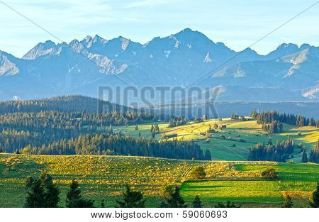 Summer Morning Mountain Village View (poland)