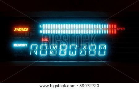 Scale Of Sound Volume On Illuminated Indicator
