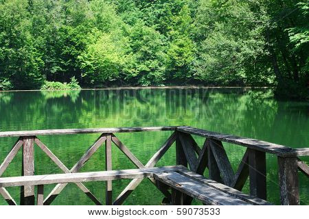 Wooden bench