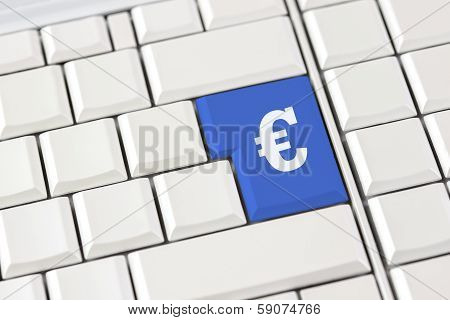 Euro Symbol On A Computer Keyboard