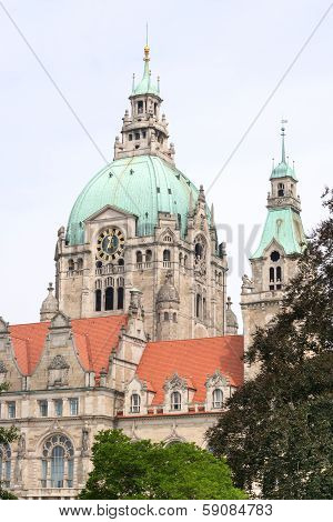 Detail Of The New Town Hall In Hanover, Germany