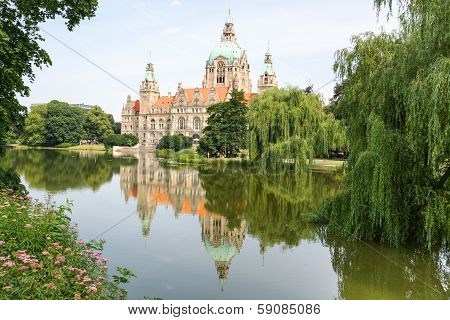 Landscape Of The New Town Hall In Hanover, Germany