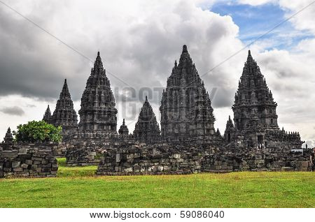 Buddist Temple Borobudur Prombanan Complex Yogjakarta In Java, Indonesia