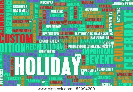 Going on Holidays or a Public Holiday as Concept