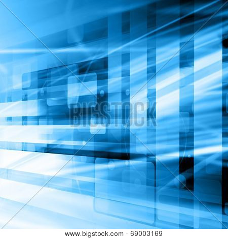 Blue Curved Abstract Background