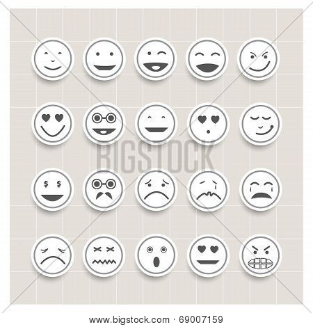 Vector set face emotion
