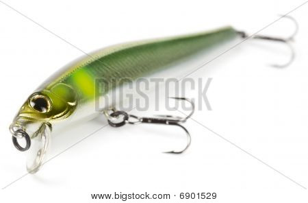 Plastic Fishing Lure (wobbler) Isolated On White