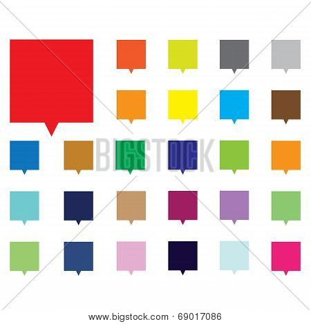 Empty buttons in popular soft colors.