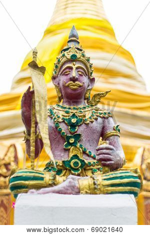 Thai Angels Statue In Temple