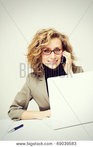 Businesswoman On The Phone