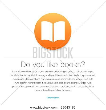 Ebook icon. E-book symbol