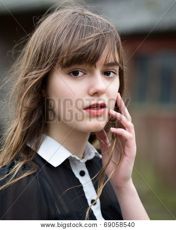 Young Victorian Woman In Black