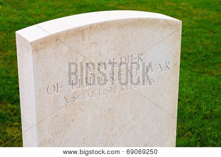 A Soldier Of The Great War Scottish Regiment