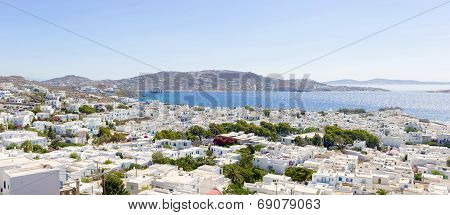 Panoramic View Of Mykonos Town