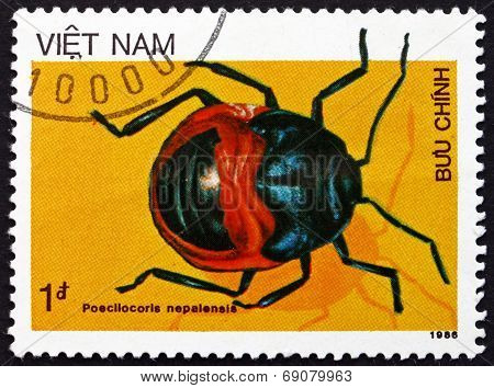 Postage Stamp Vietnam 1986 Shield Bug, Insect