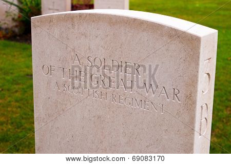 A Soldier Of The Great War Scottish Regiment