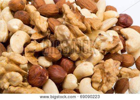 background of mixed nuts