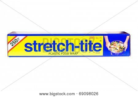 Hayward, CA - July 24, 2014: 250sq ft Package of Stretch-tite plastic food wrap