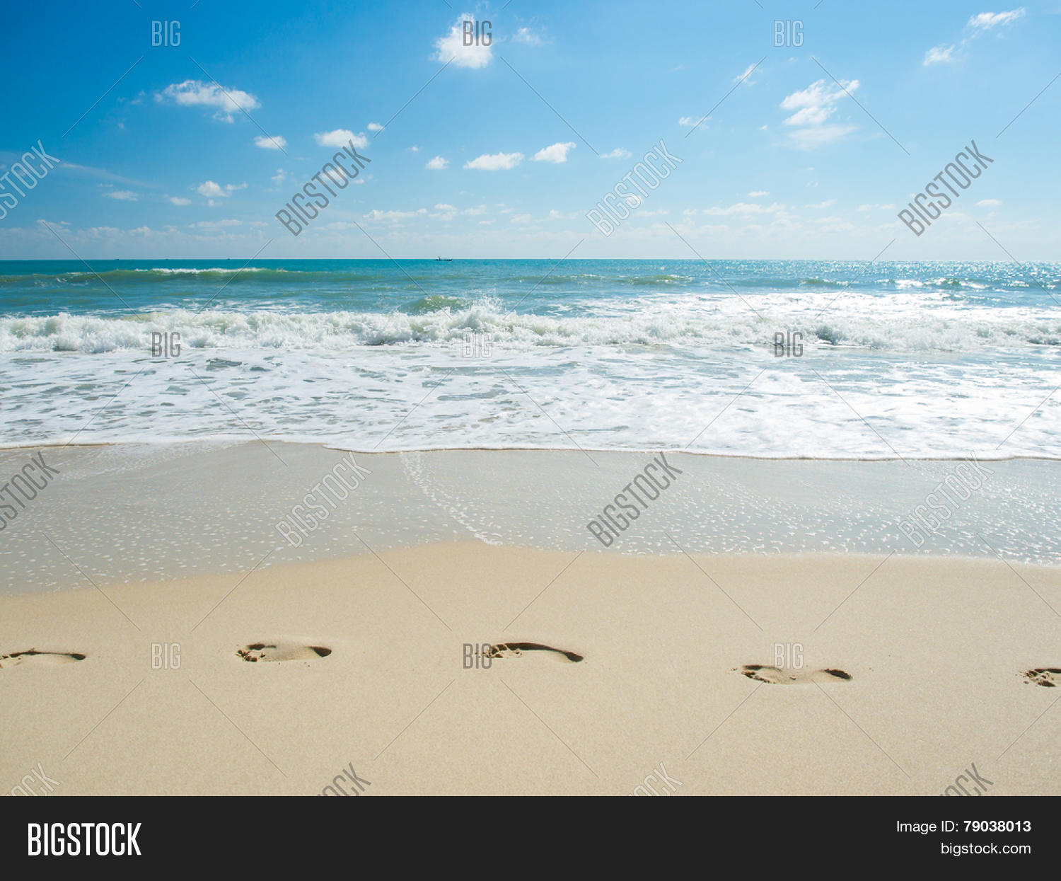 Footprints Sand On Image & Photo (Free Trial) Bigstock