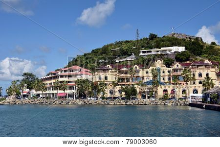Waterfront View Of Marigot, St Martin