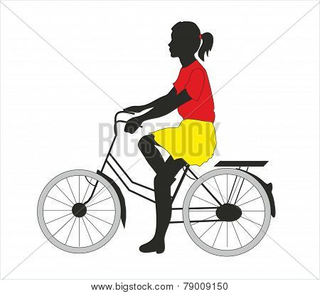 girl on the bicycle