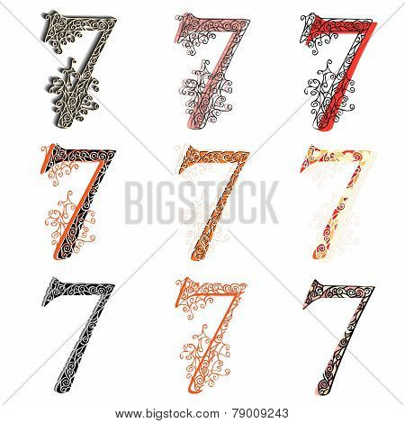 Various Combination Numeric Figures 7.