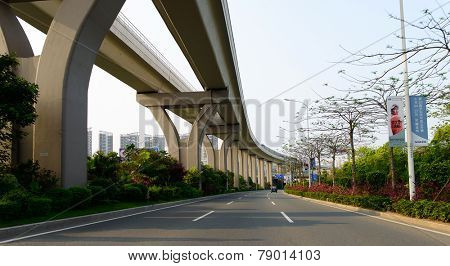 SHENZHEN, CHINA-APRIL 15: Longgang District on April 15, 2014 in Shenzhen, China. ShenZhen is regarded as one of the most successful Special Economic Zones.