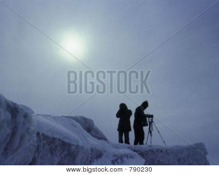 겨울에 휴런 호수