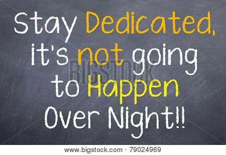 Stay Dedicated