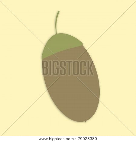 Acorn With Shadow