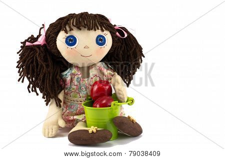 Rag doll with bucket