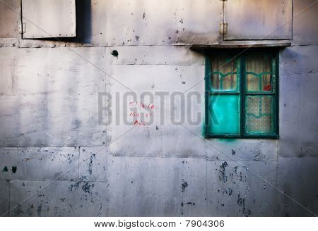 Zielony i metalowe Shack, Tai O, Hong Kong