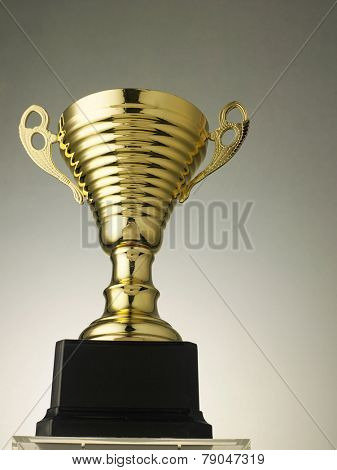 close of the golden trophy