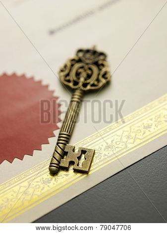 old key on the certificate
